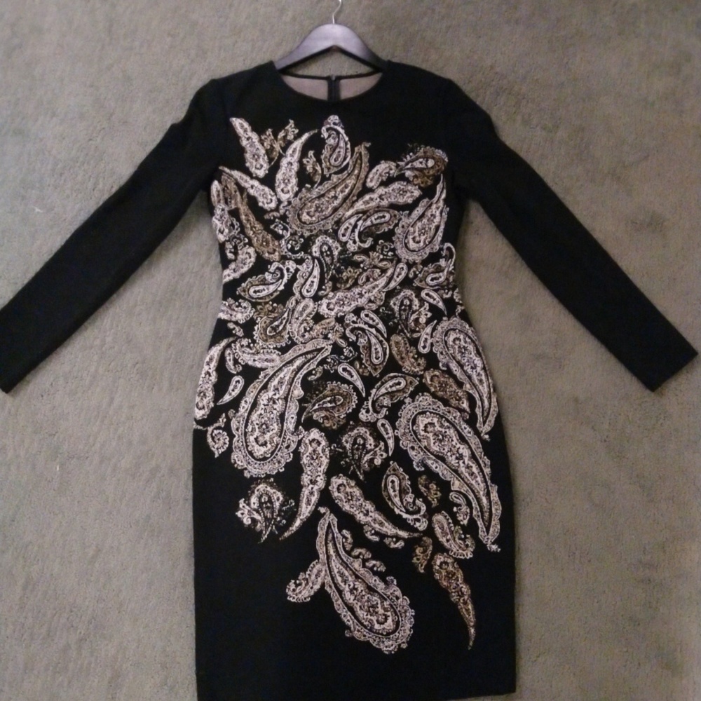 St. John long sleeve knit dress
